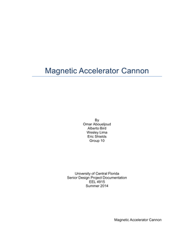 Magnetic Accelerator Cannon