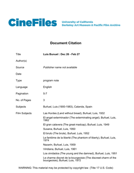 Cinefiles Document #43006