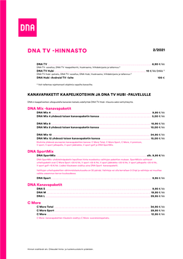 DNA TV -Hinnasto (Pdf)