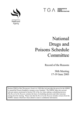 National Drugs and Poisons Schedule Committee