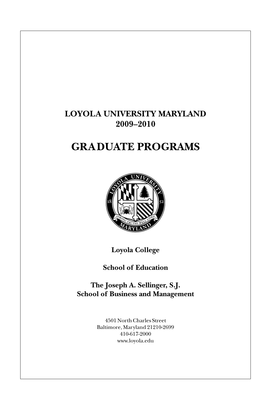 2009-10 Graduate Catalogue