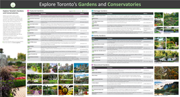 Explore Toronto's Gardens and Conservatories