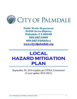 Local Hazard Mitigation Plan