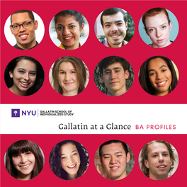 Gallatin at a Glance BA PROFILES Founded in 1972