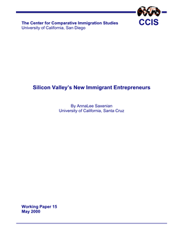 Silicon Valley's New Immigrant Entrepreneurs