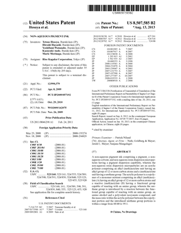 (12) United States Patent (10) Patent No.: US 8,507,585 B2 Hosoya Et Al