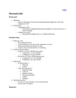 Microscopic Colitis