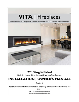 VITA | Fireplaces North American Designed & Manufactured by CF + D | Custom Fireplace Design