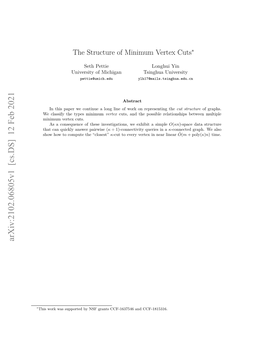 The Structure of Minimum Vertex Cuts∗