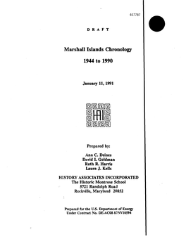 Marshall Islands Chronology 1944