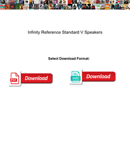 Infinity Reference Standard V Speakers
