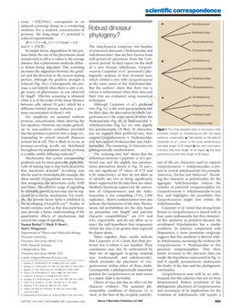 Robust Dinosaur Phylogeny?