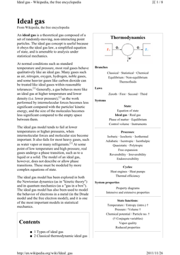 Ideal Gas - Wikipedia, the Free Encyclopedia 頁 1 / 8