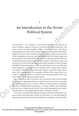 An Introduction to the Soviet Political System 