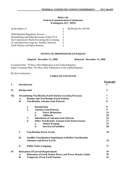 FEDERAL COMMUNICATIONS COMMISSION FCC 00-435 Before