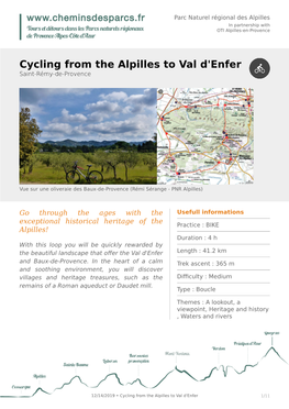 Cycling from the Alpilles to Val D'enfer Saint-Rémy-De-Provence