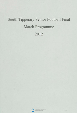 South Tipperary Senior Football Final Match Programme