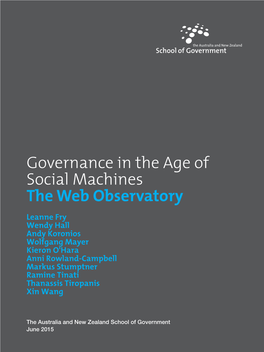 Governance in the Age of Social Machines the Web Observatory