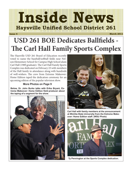 USD 261 BOE Dedicates Ballfields