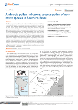 Anthropic Pollen Indicators: Poaceae Pollen of Non- Native Species in Southern Brazil