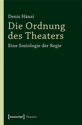 Die Ordnung Des Theaters