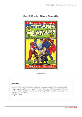 Download Kindle » Klassik Komix: Titanic Team-Ups