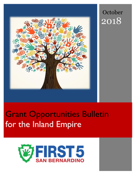 Grant Opportunities Bulletin for the Inland Empire