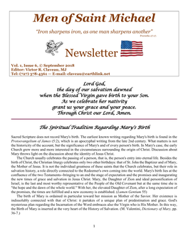 Men of Saint Michael Newsletter