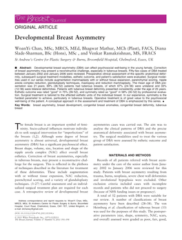 Developmental Breast Asymmetry