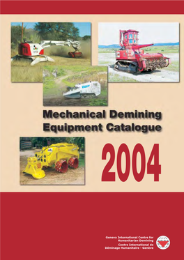 Mechanical Demining Equipment Catalogue 2004 .O