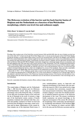 The Holocene Evolution of the Barrier and the Back-Barrier Basins Of