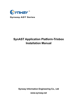 Synast Application Platform-Trixbox Installation Manual
