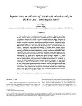 Impact Craters As Indicators of Tectonic and Volcanic Activity in the Beta-Atla-Themis Region, Venus