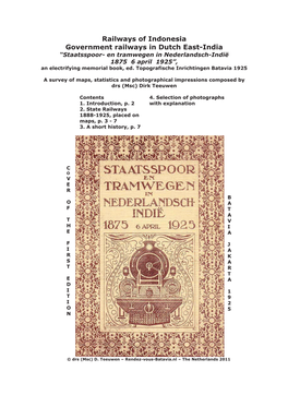 State Railways in Dutch East-India