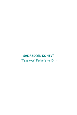 Sadreddin Konevî 