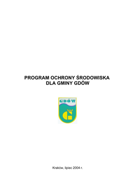 Program Ochrony Środowiska Dla Gminy Gdów