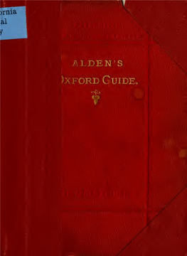 Alden's Oxford Guide.—Advertisements