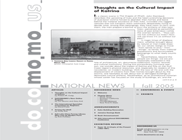 NATIONAL NEWS | Fall 2005 ARTICLES DOCOMOMO NEWS 11 CONFERENCES & EVENTS