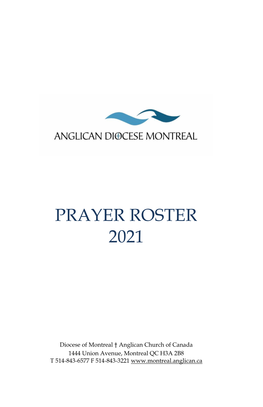 Prayer Roster 2021
