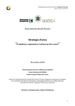 Strategia Dell'area Interna “Ascoli Piceno”