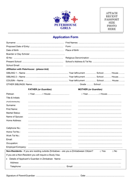 Application Form