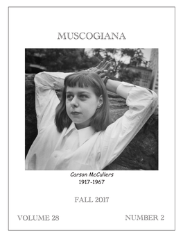 Muscogiana Vol. 28(2), Fall 2017