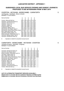 Appendix 1 Lancaster