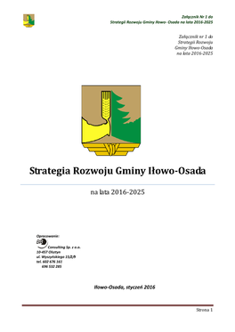 Strategia Rozwoju Gminy Iłowo-Osada