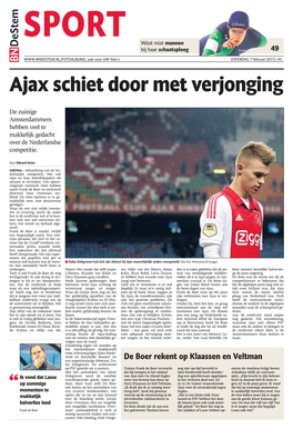 Ajax Schiet Door Met Verjonging