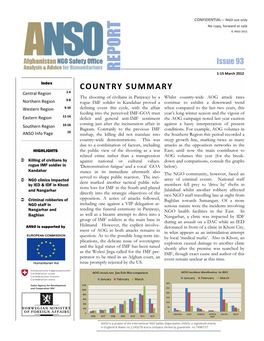 The ANSO Report (1-15 March 2012)