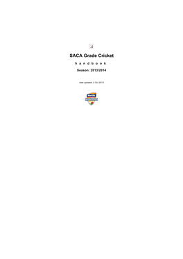 SACA Grade Cricket