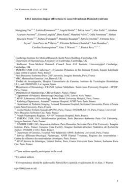 EFL1 Mutations Impair Eif6 Release to Cause Shwachman-Diamond Syndrome