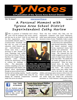 Tynotes a Publication of the Tyrone Area School District