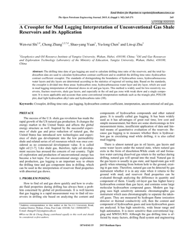 A Crossplot for Mud Logging Interpretation of Unconventional Gas Shale Reservoirs and Its Application